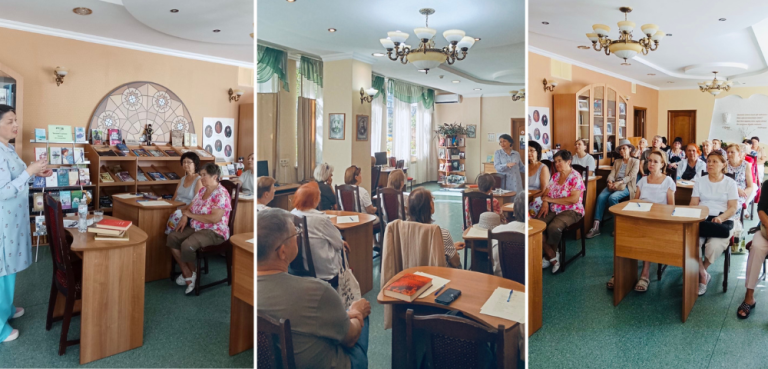 4 вересня у межах проєкту з психологічної підтримки бібліотека імені Самеда Вургуна провела зустріч з психологом. Також психотерапевтом, читачкою бібліотеки – Дмитрієвою Владленою Володимирівною. Тема:”Що таке ментальне здоровʼя? Вікові зміни”.