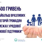 5 листопада 2025 року Кабінет Міністрів України ухвалив постанову №1433 “Деякі питання підтримки окремих категорій осіб для проходження зимового періоду 2025/26 року”. Нею передбачено надання одноразової грошової допомоги у розмірі 6500 гривень для найбільш вразливих категорій населення.